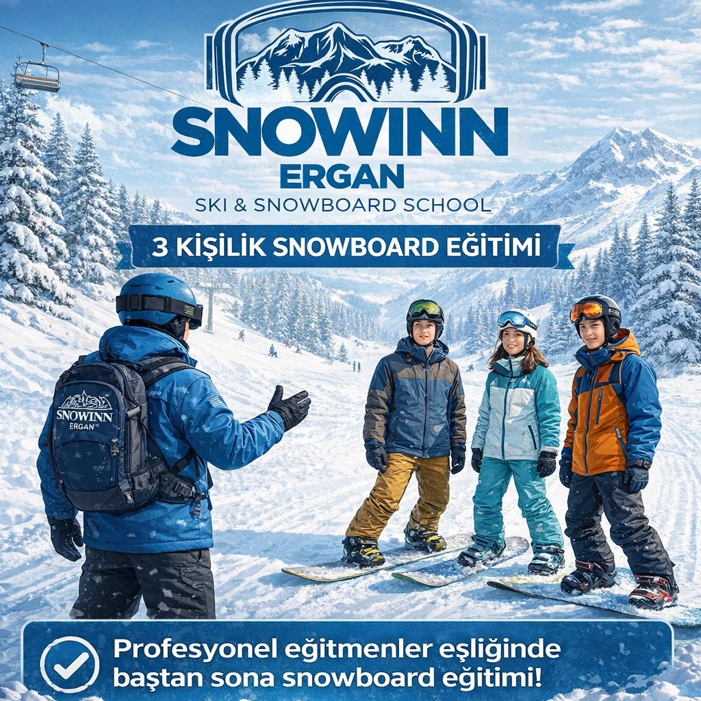 3 Kişilik Snowboard Eğitimi